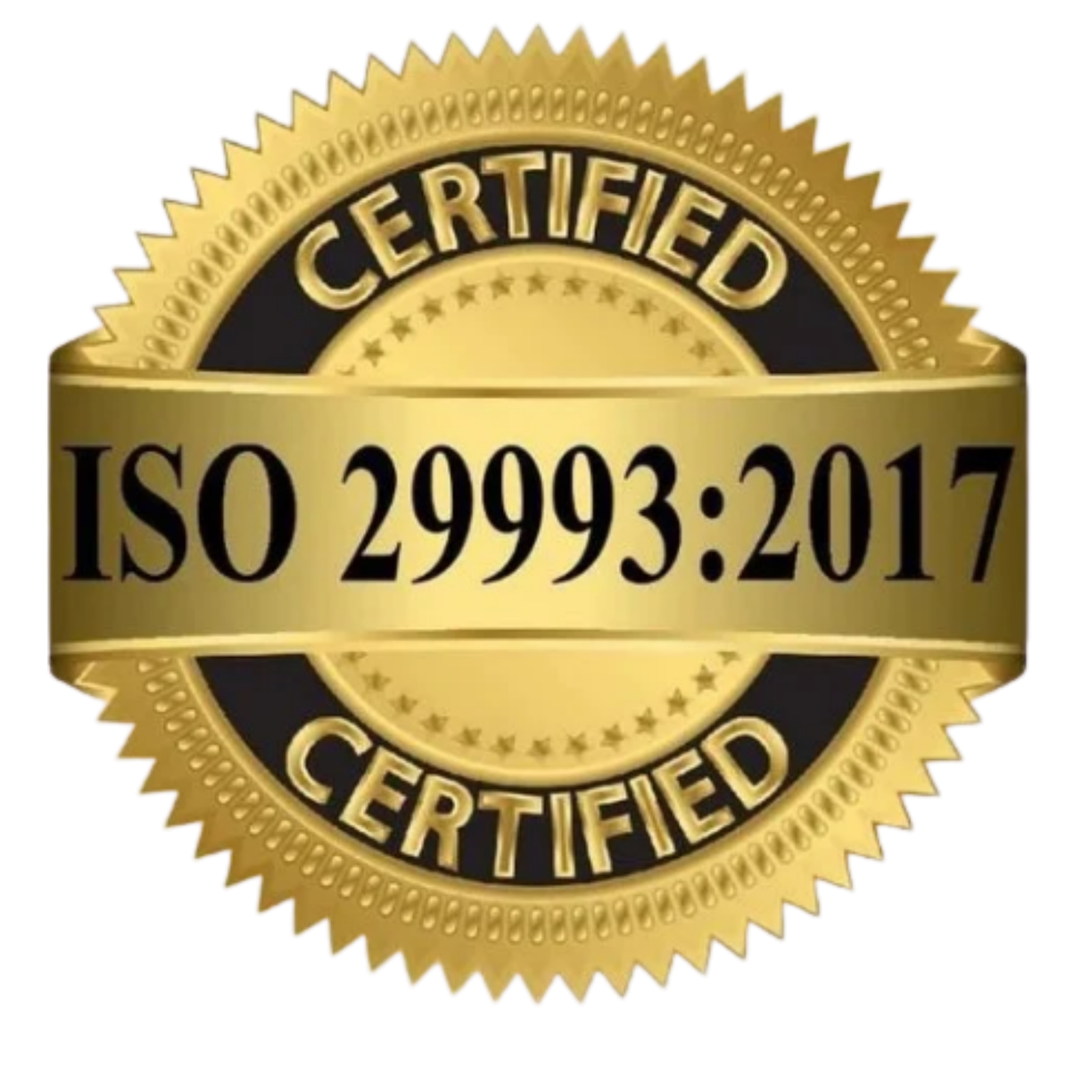 ISO 29993:2017 Certified